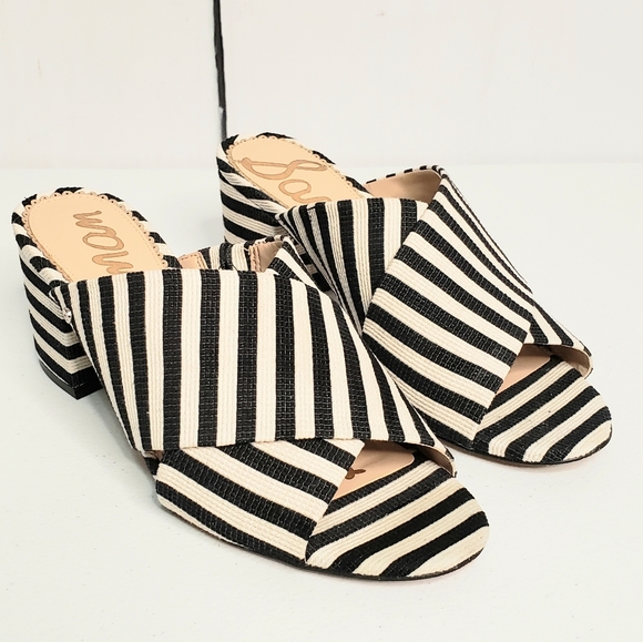 Sam Edelman Shoes - Sam Edelman Stanley Striped Crisscross Sandals 7M